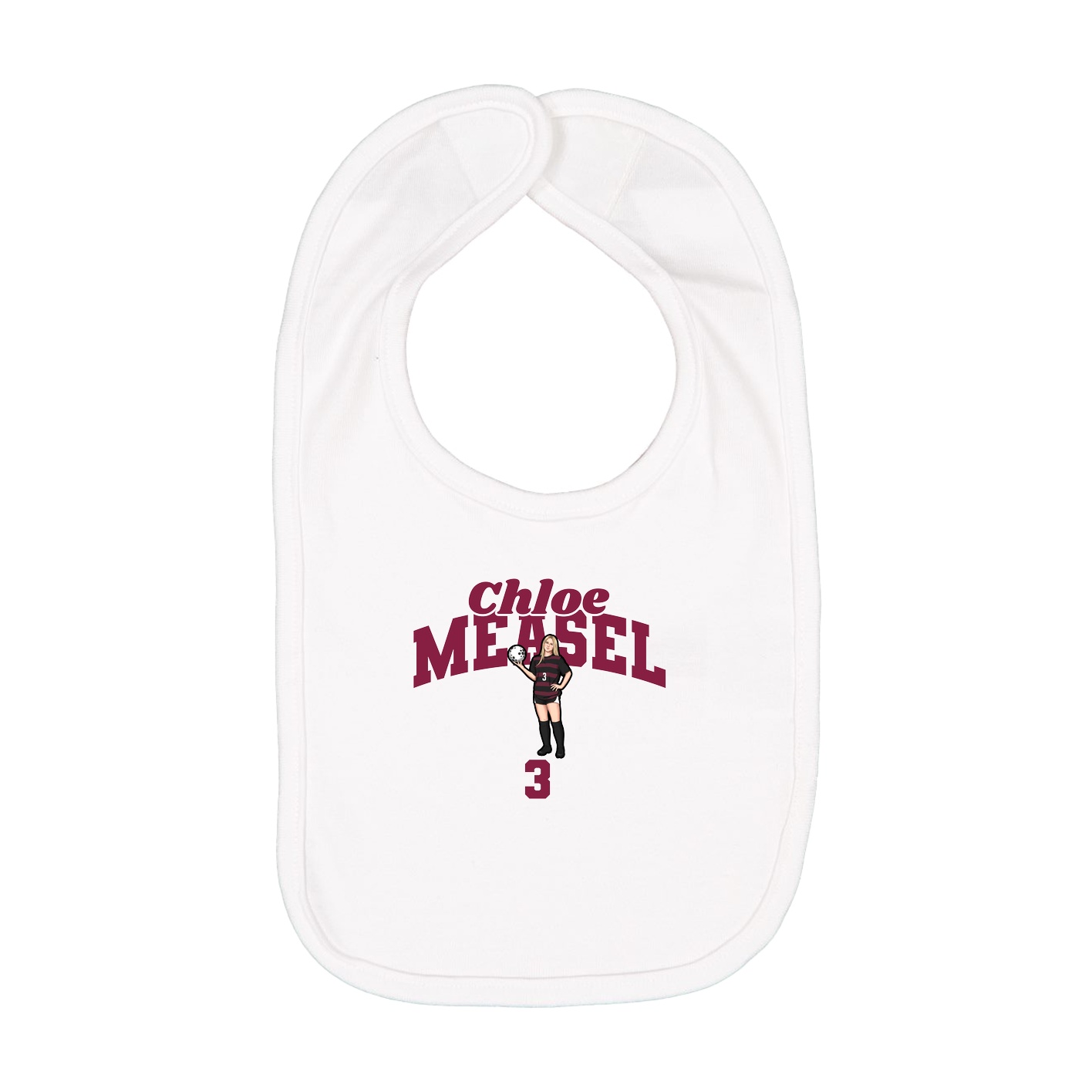 Infant Bib — Signature Arch in White