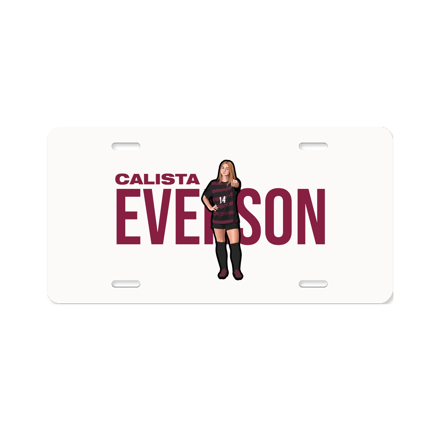 License Plate — Player Name in Classic
