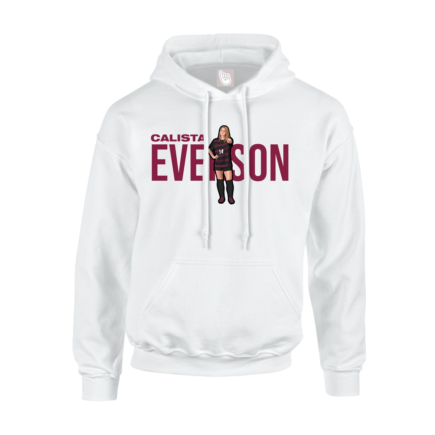 Hoodie — Player Name in White
