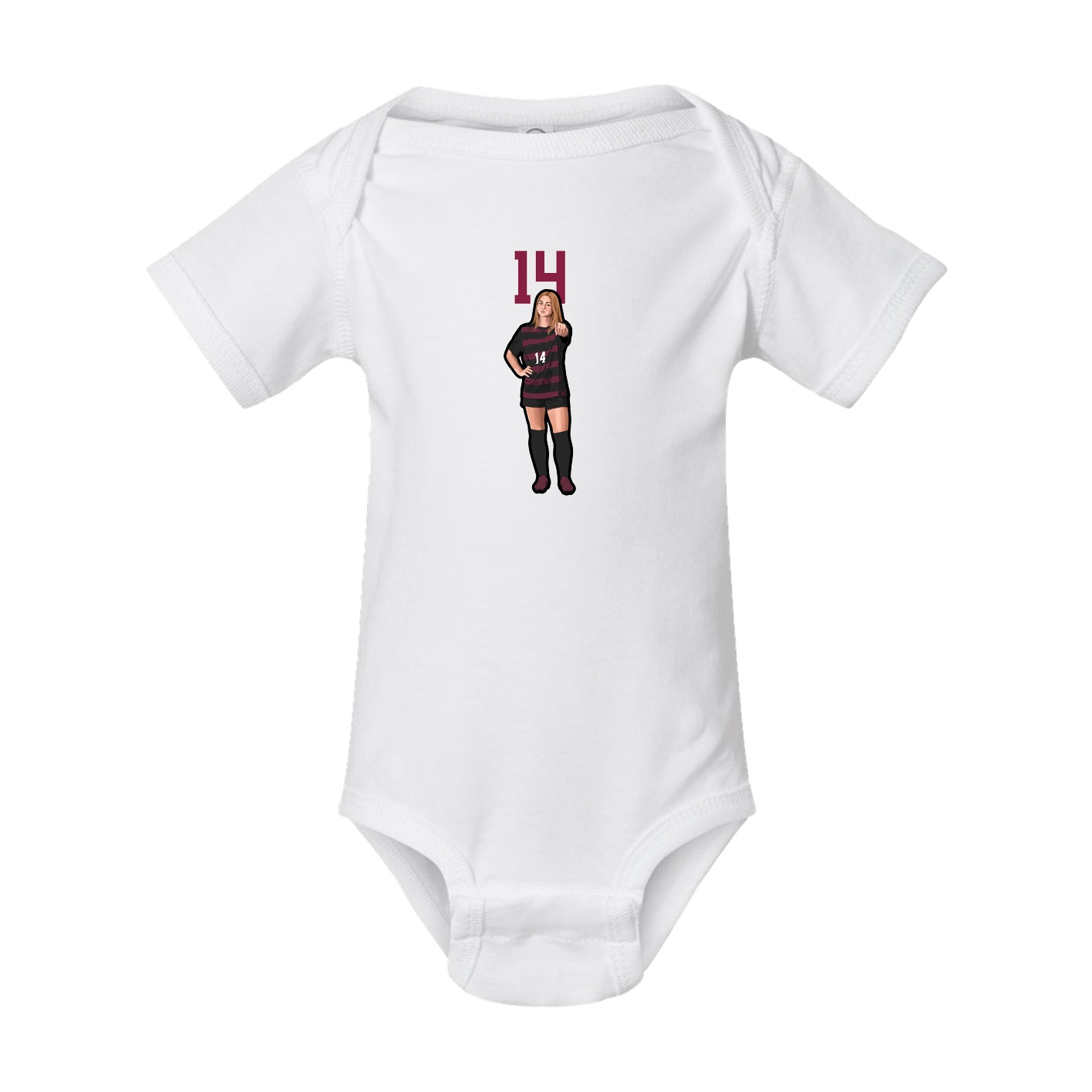 Baby Onesie — Number Top in White