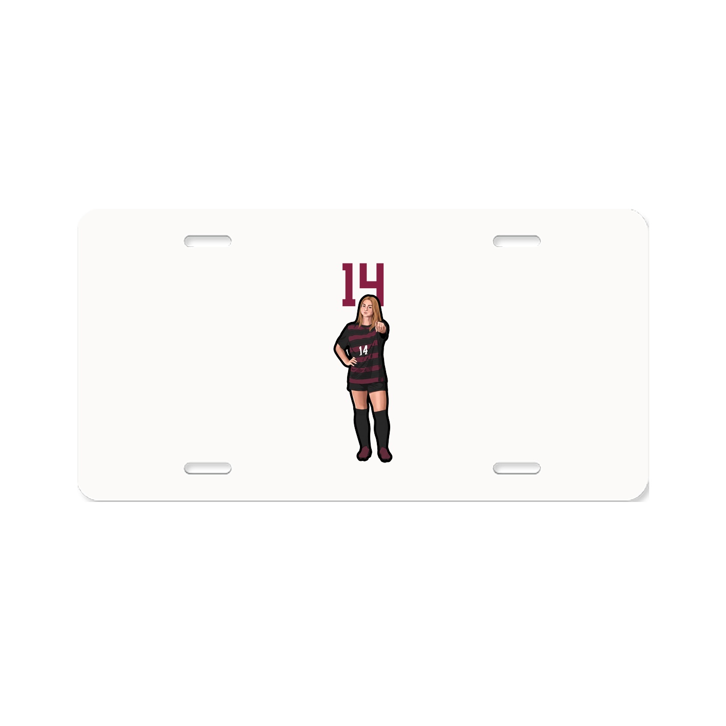 License Plate — Number Top in Classic