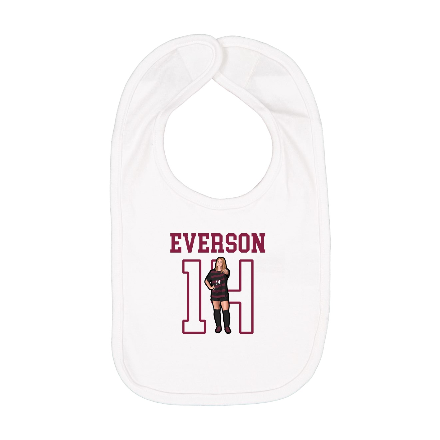 Infant Bib — Shirsey in White