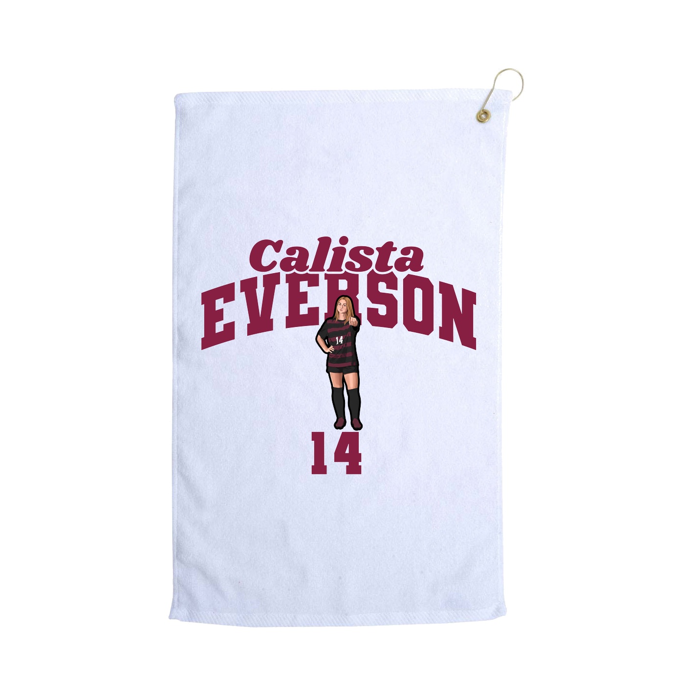 Golf Towel — Signature Arch in White