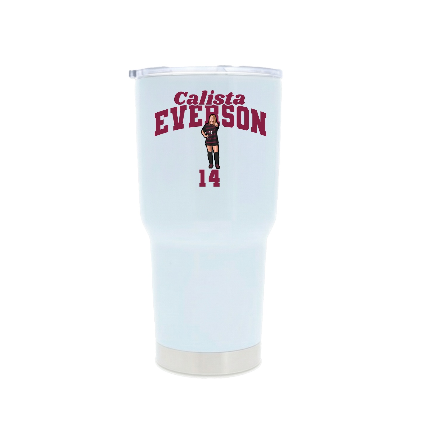 30oz Stainless Steel Tumbler — Signature Arch in White