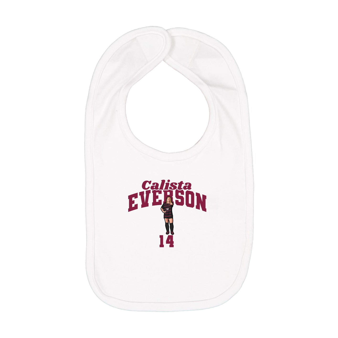 Infant Bib — Signature Arch in White