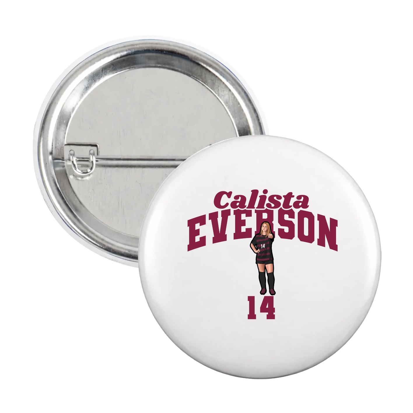 Game Day Button — Signature Arch in White