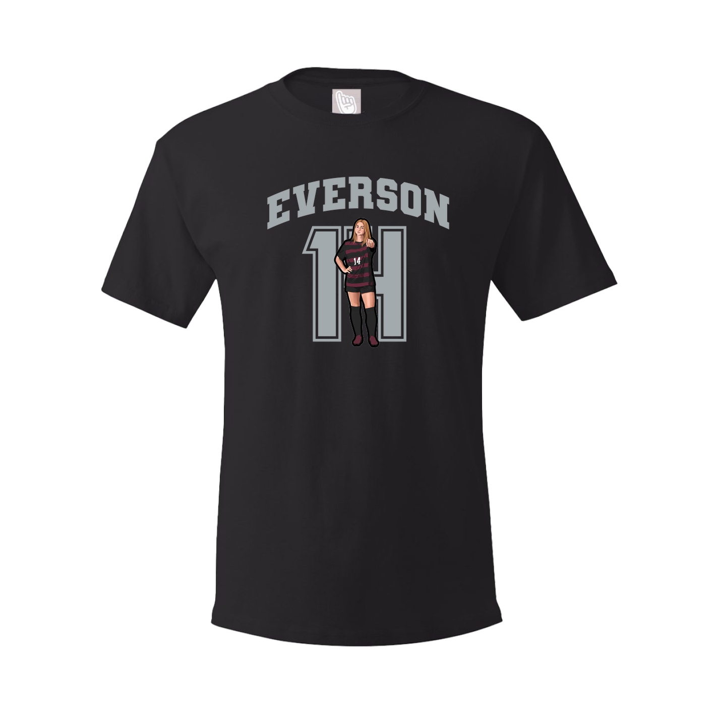Youth Tee — Number in Black