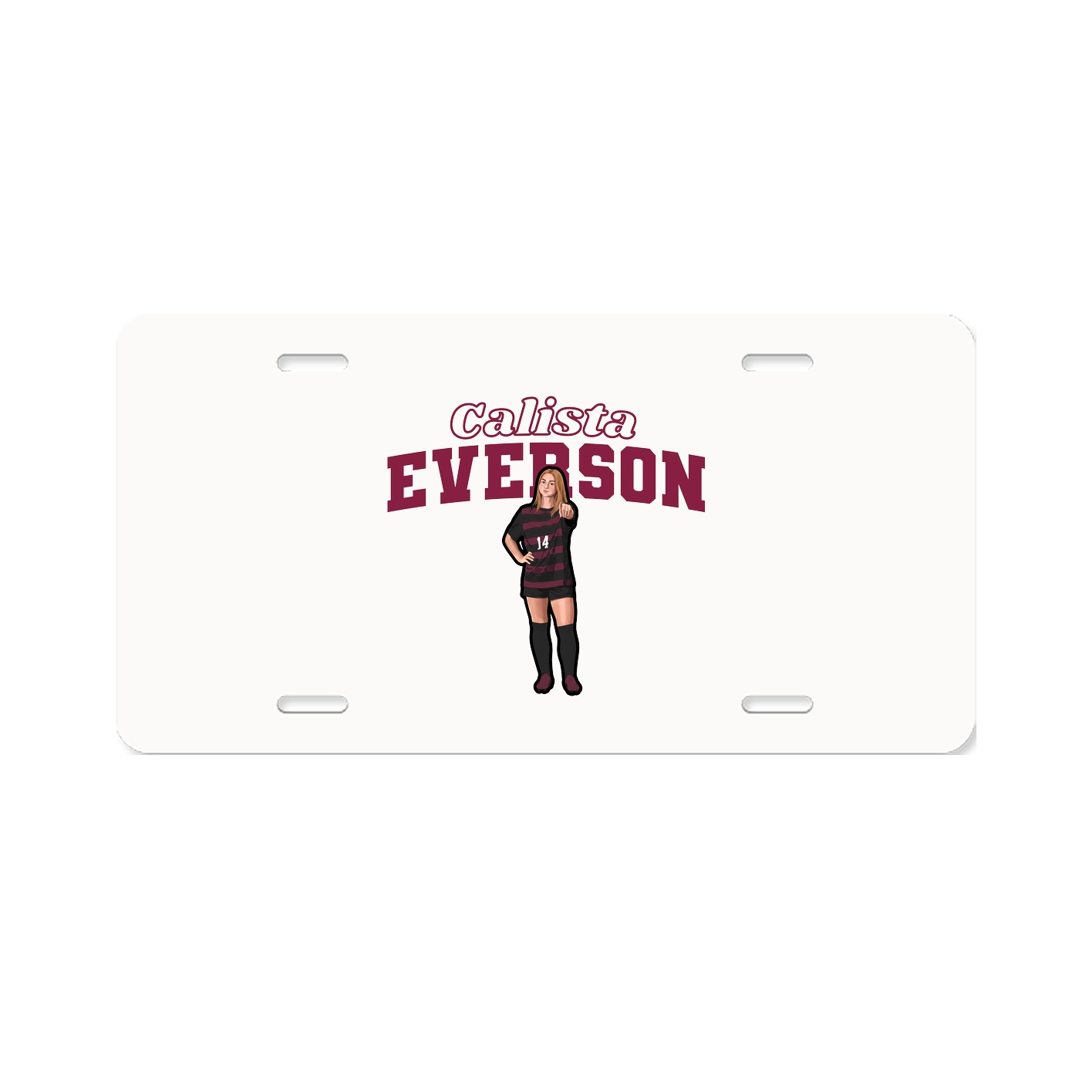 License Plate — Name Arch in Classic