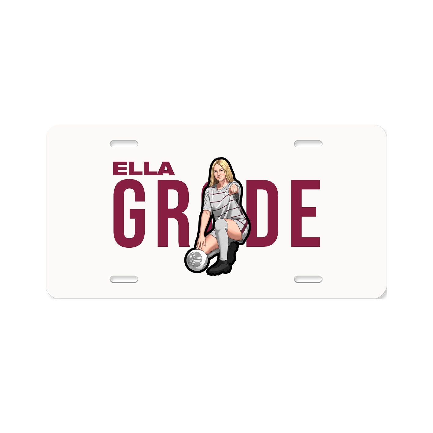 License Plate — Player Name in Classic