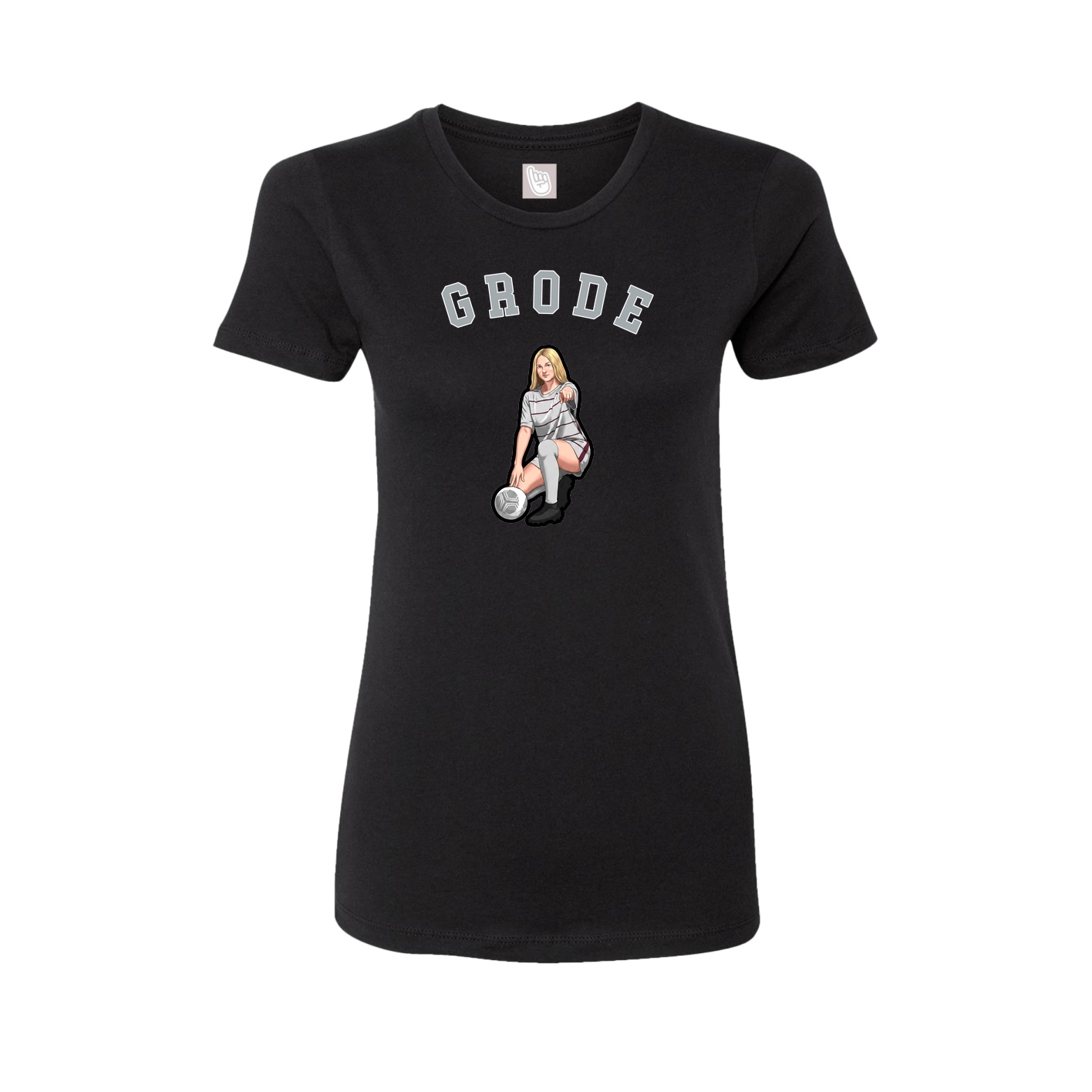 Fitted Women's Tee — Shirsey Arch in Black