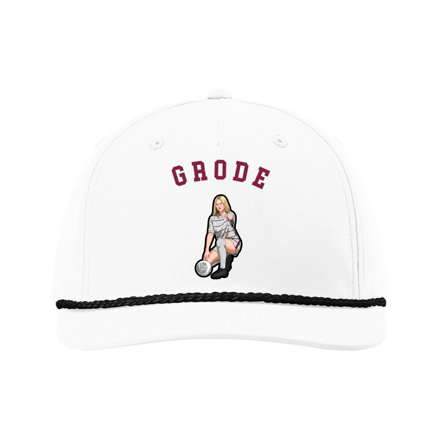 Five-Panel Classic Rope Cap — Shirsey Arch in White