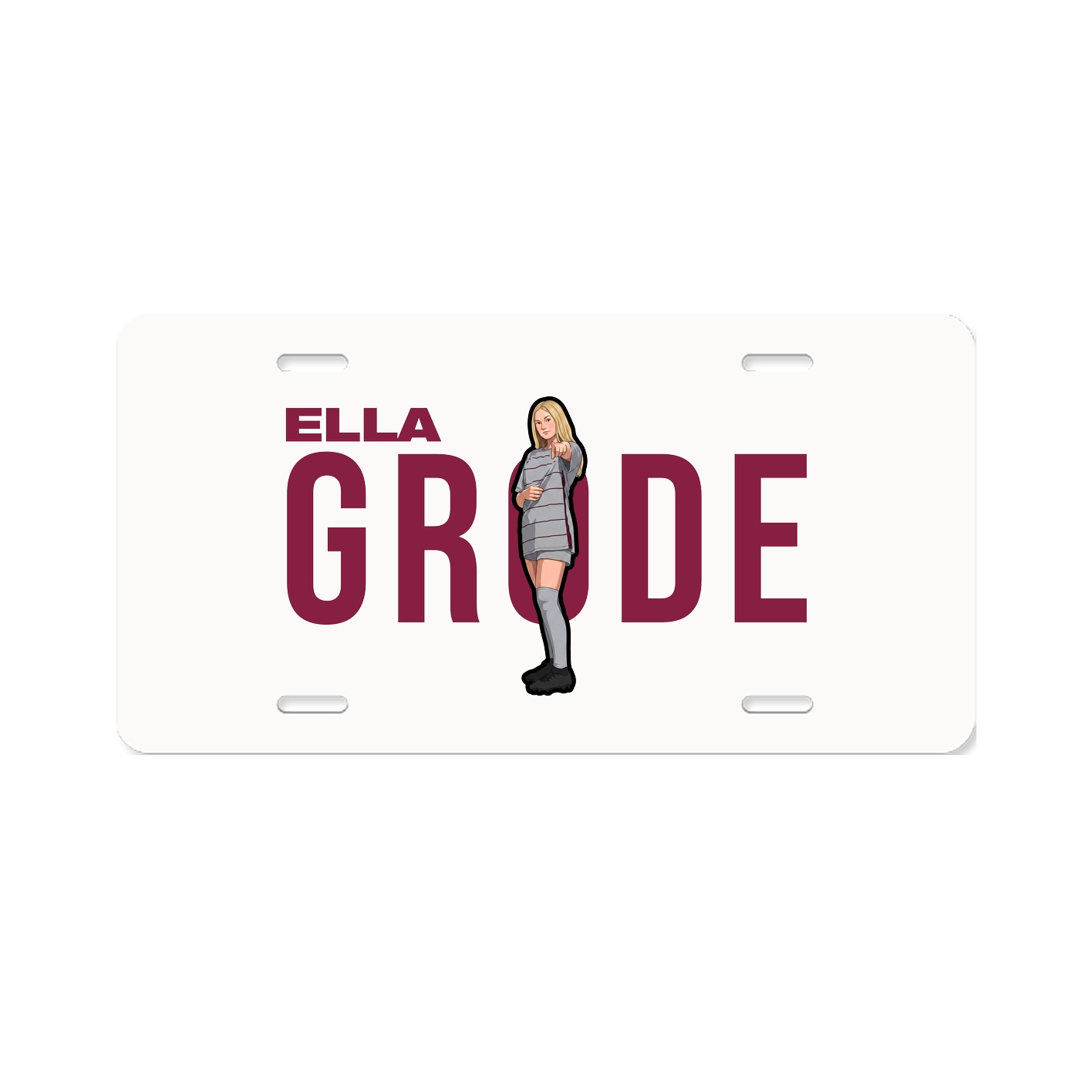 License Plate — Player Name in Classic