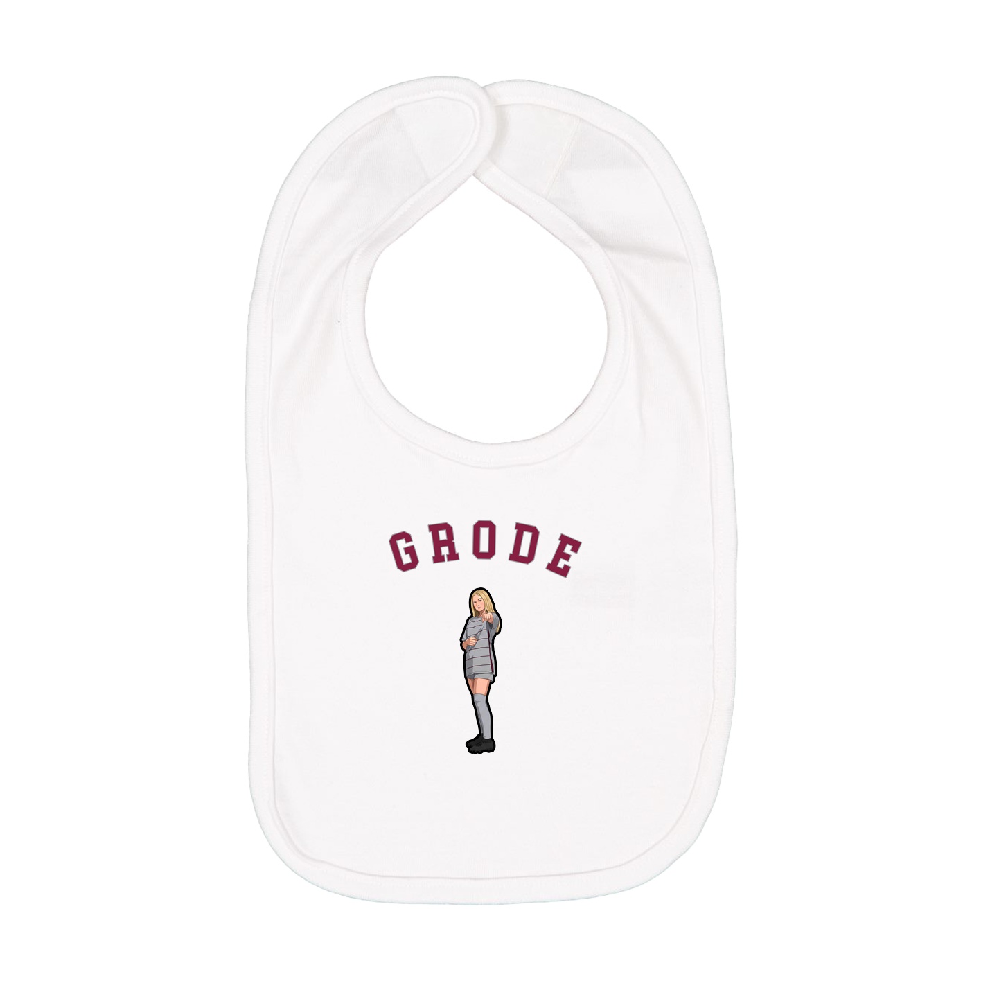 Infant Bib — Shirsey Arch in White