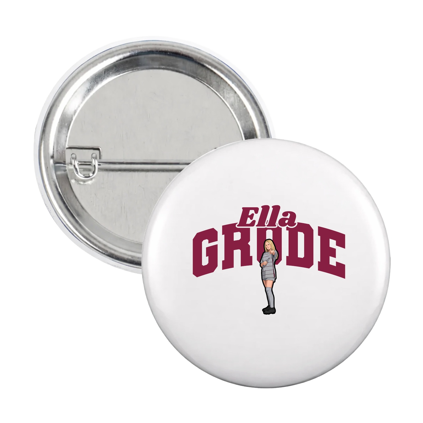 Game Day Button — Signature Arch in White