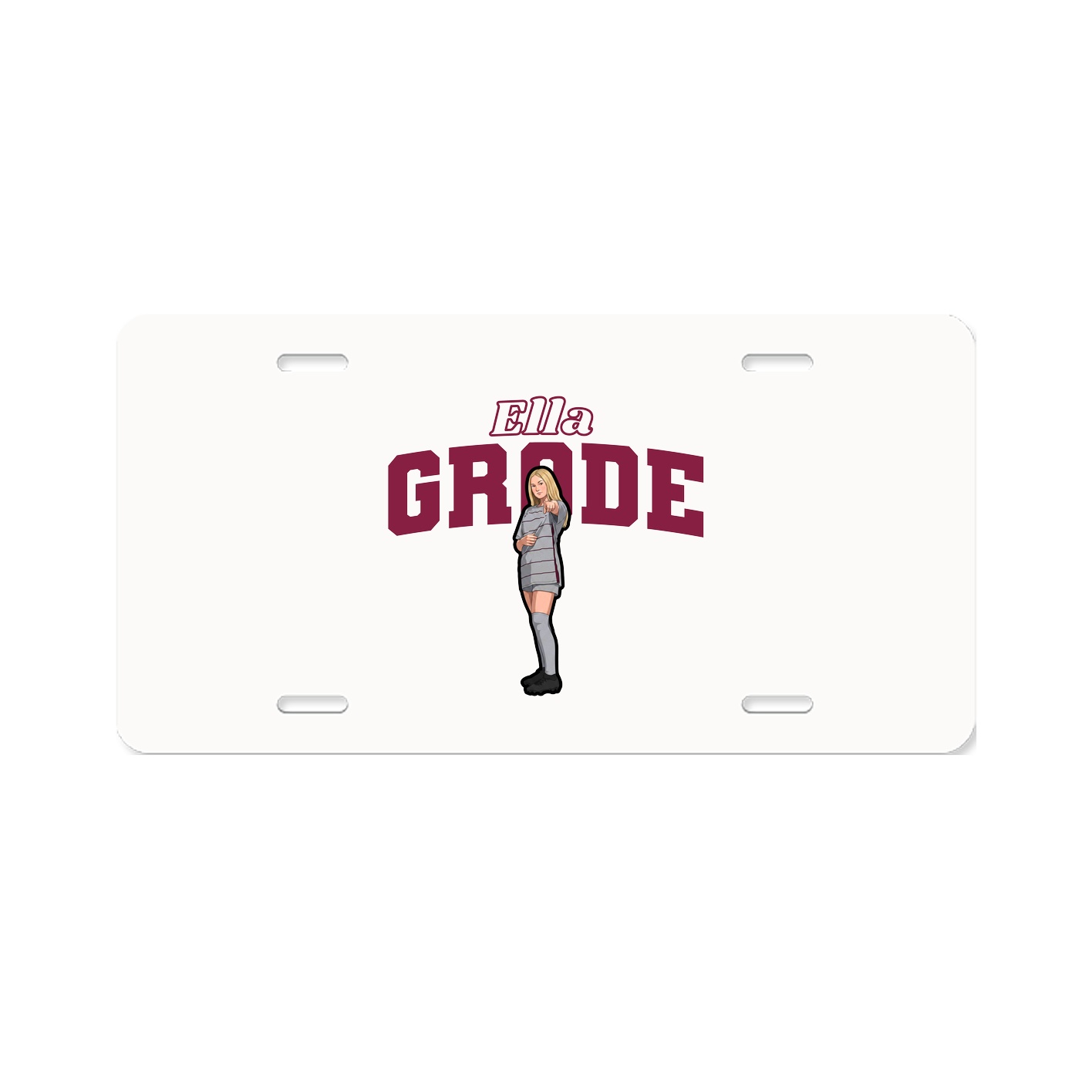 License Plate — Name Arch in Classic