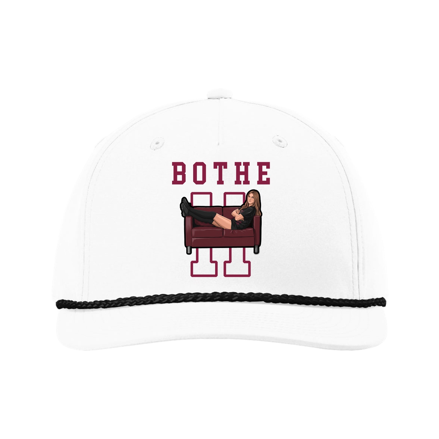Five-Panel Classic Rope Cap — Shirsey in White