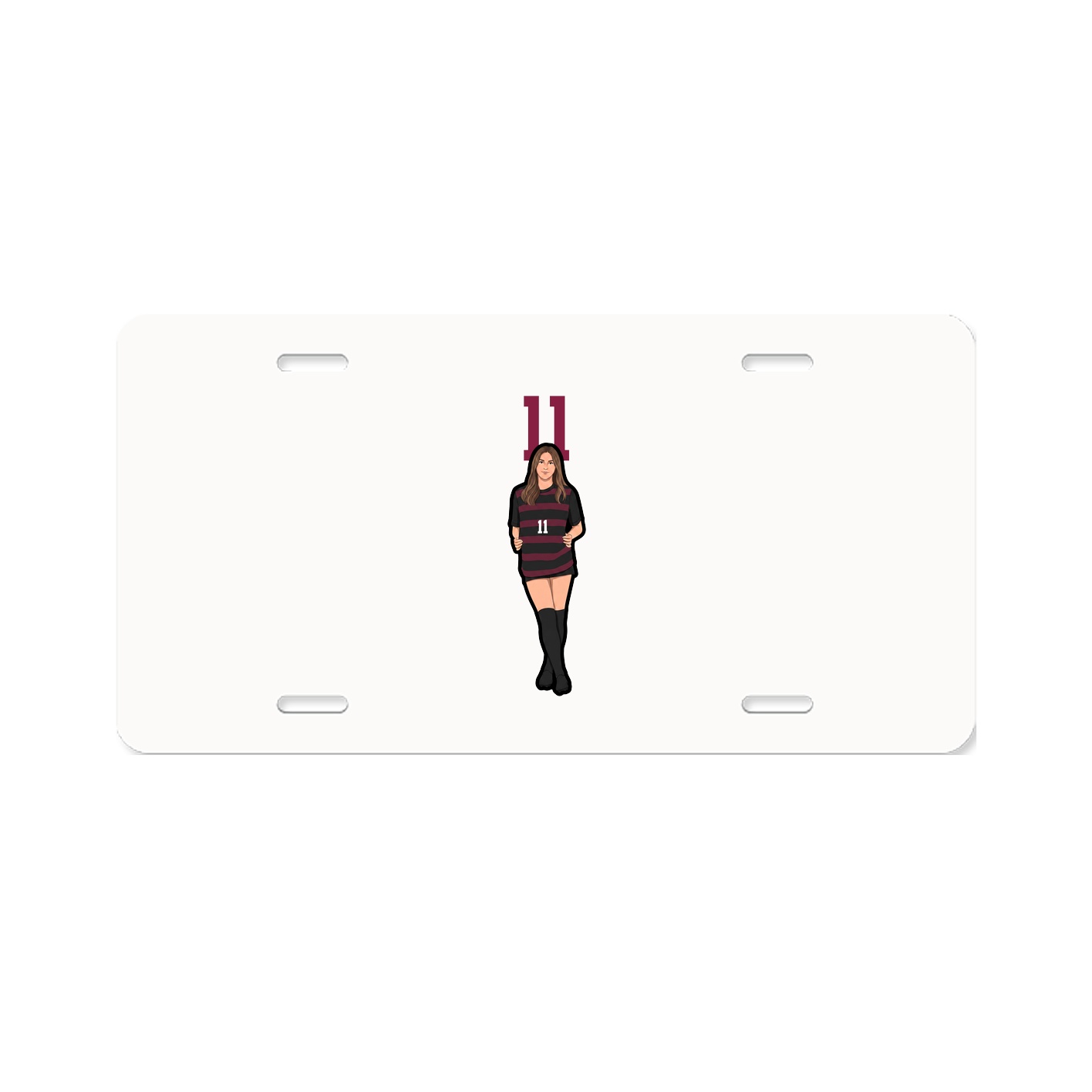 License Plate — Number Top in Classic