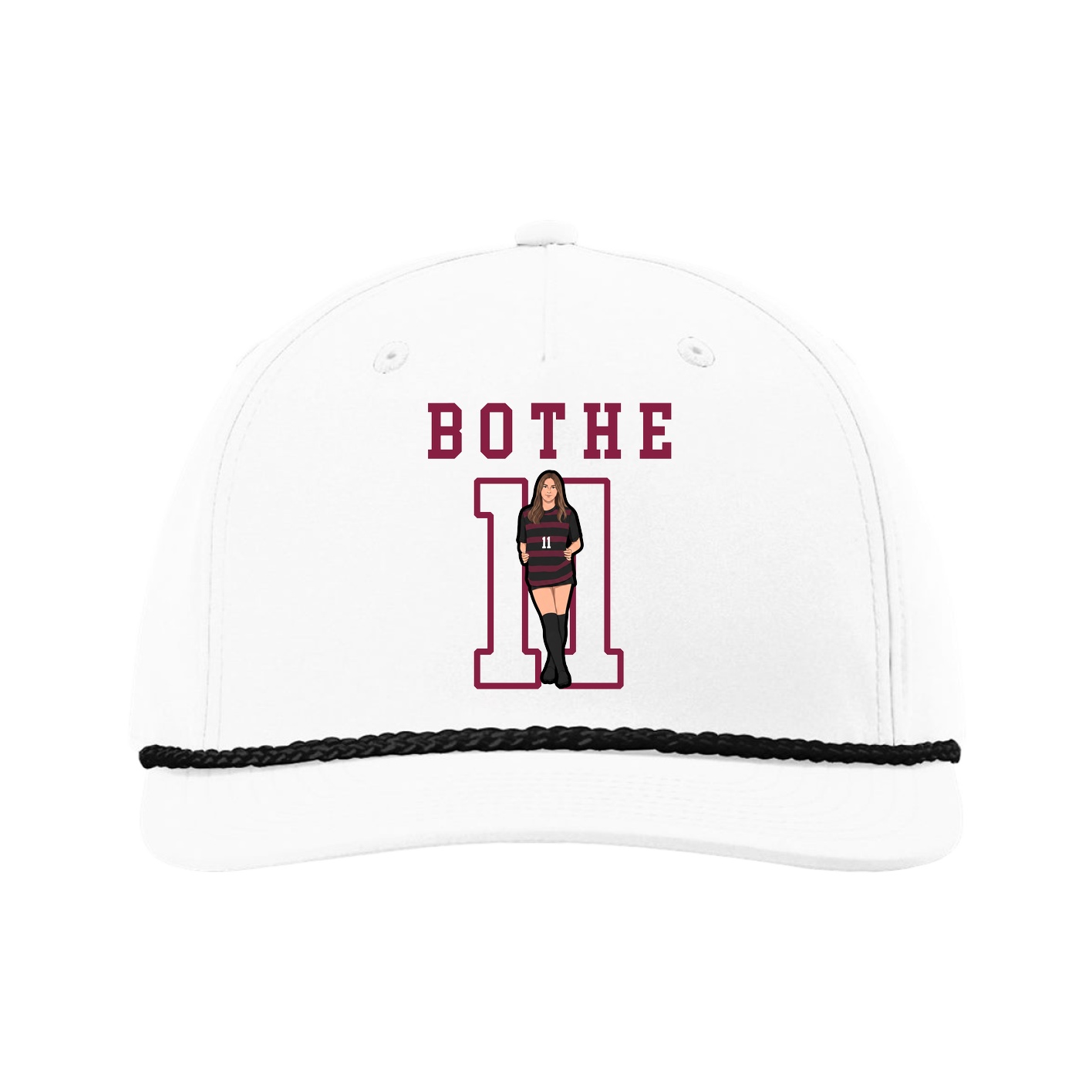 Five-Panel Classic Rope Cap — Shirsey in White