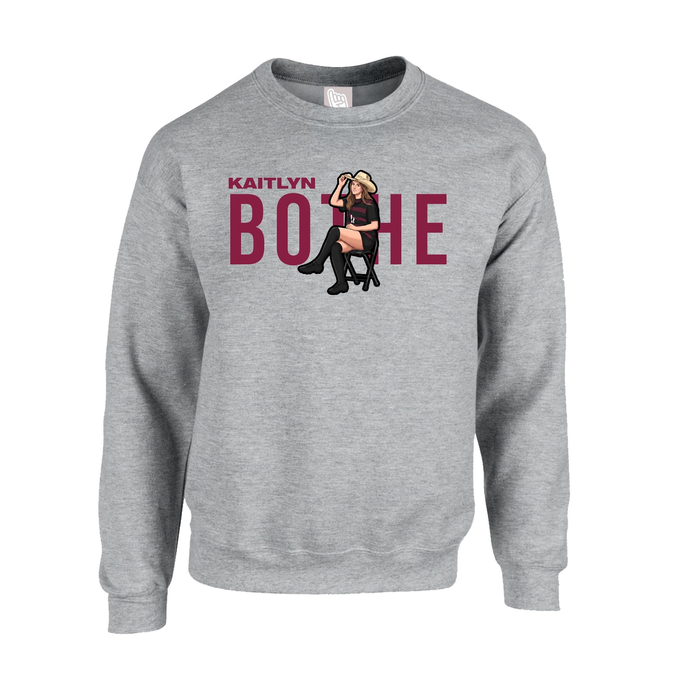 Fleece Crew — Player Name in Grey