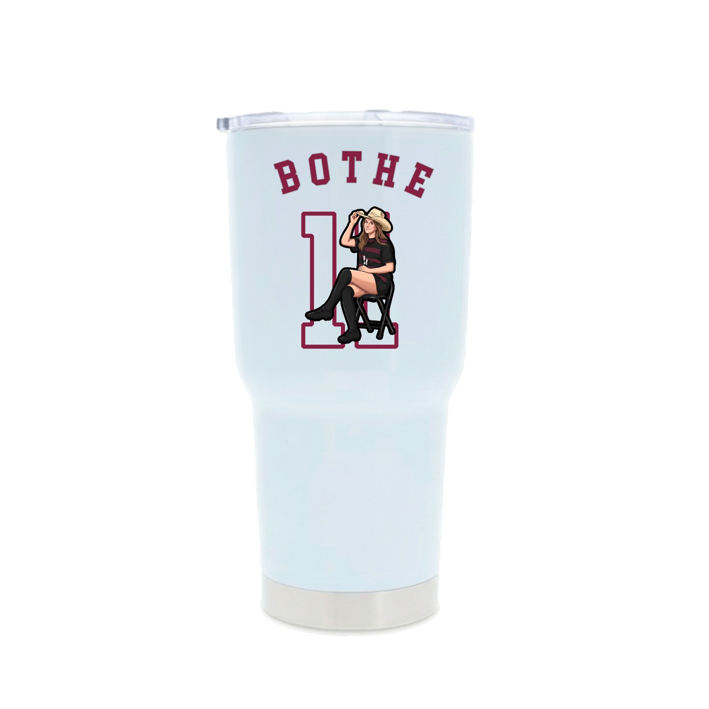 30oz Stainless Steel Tumbler — Shirsey Arch in White
