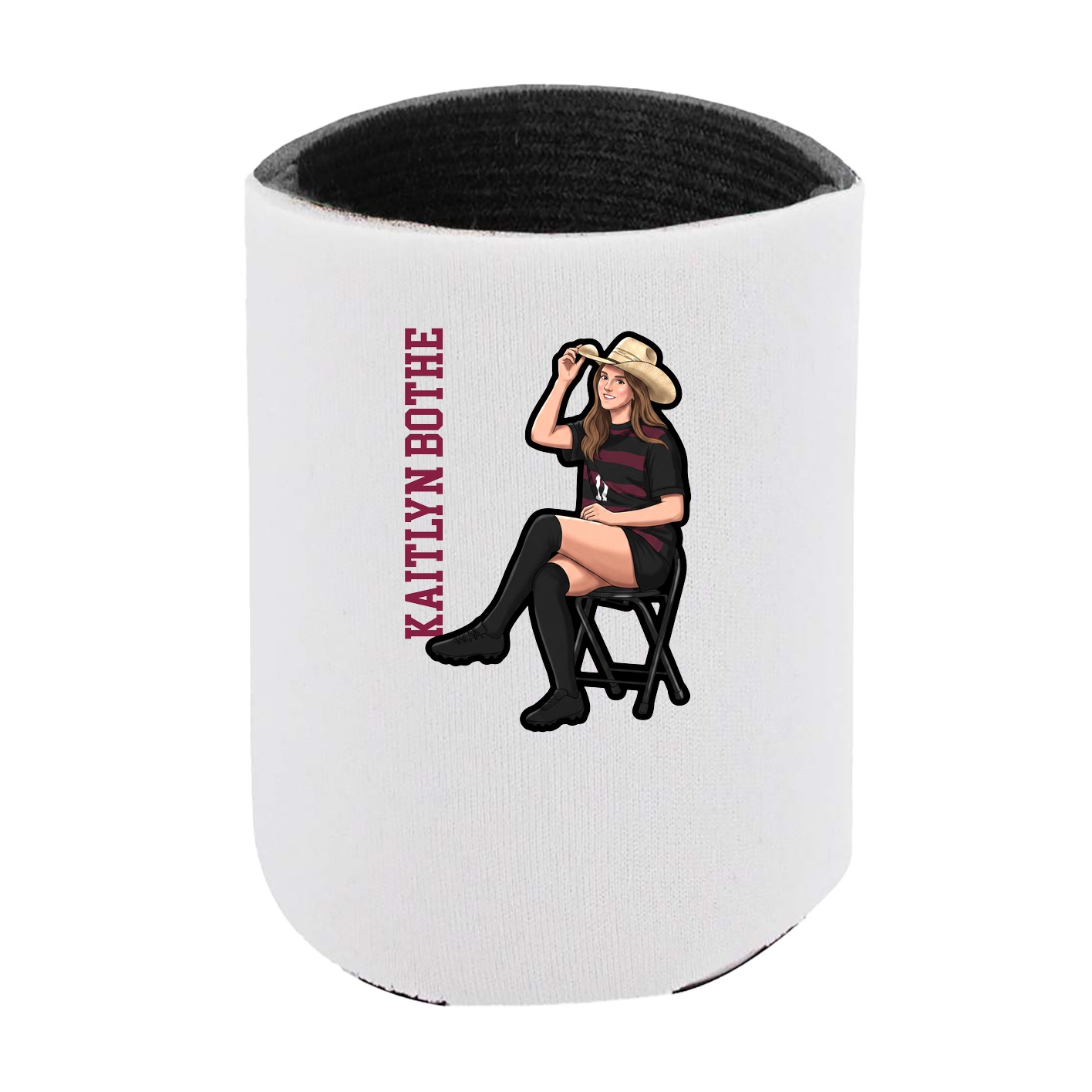 Can Holder — Name Vertical in White