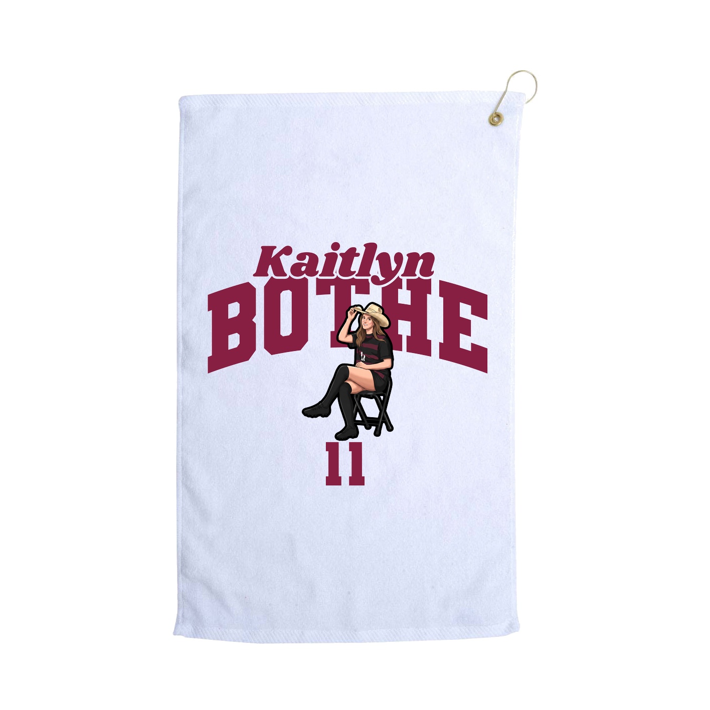 Golf Towel — Signature Arch in White