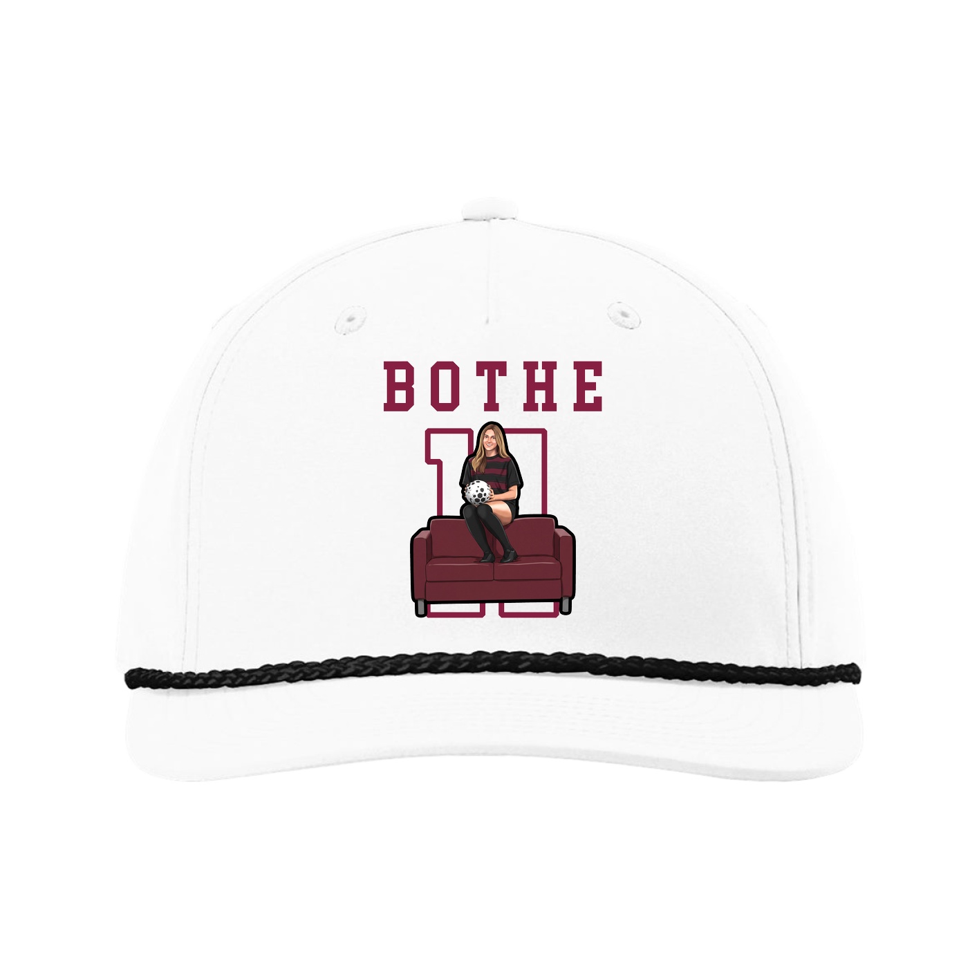 Five-Panel Classic Rope Cap — Shirsey in White