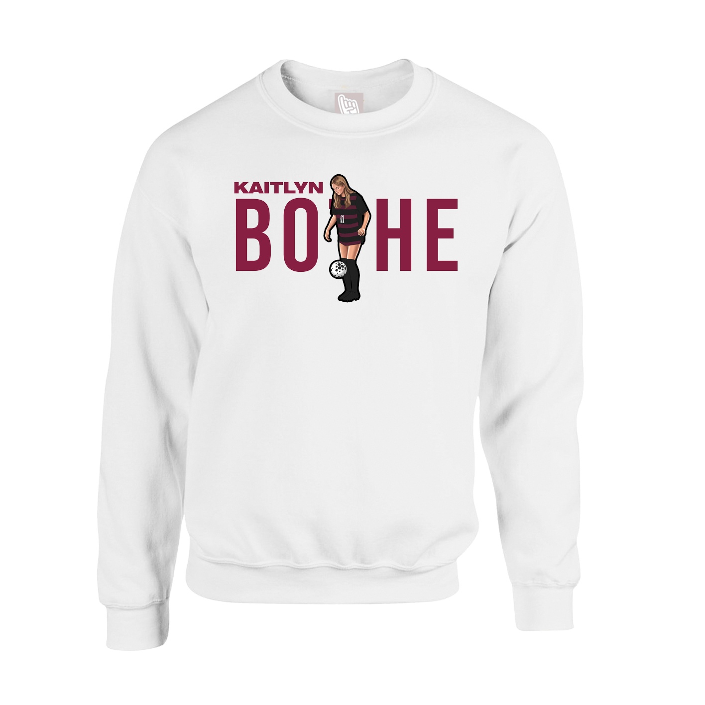Fleece Crew — Player Name in White