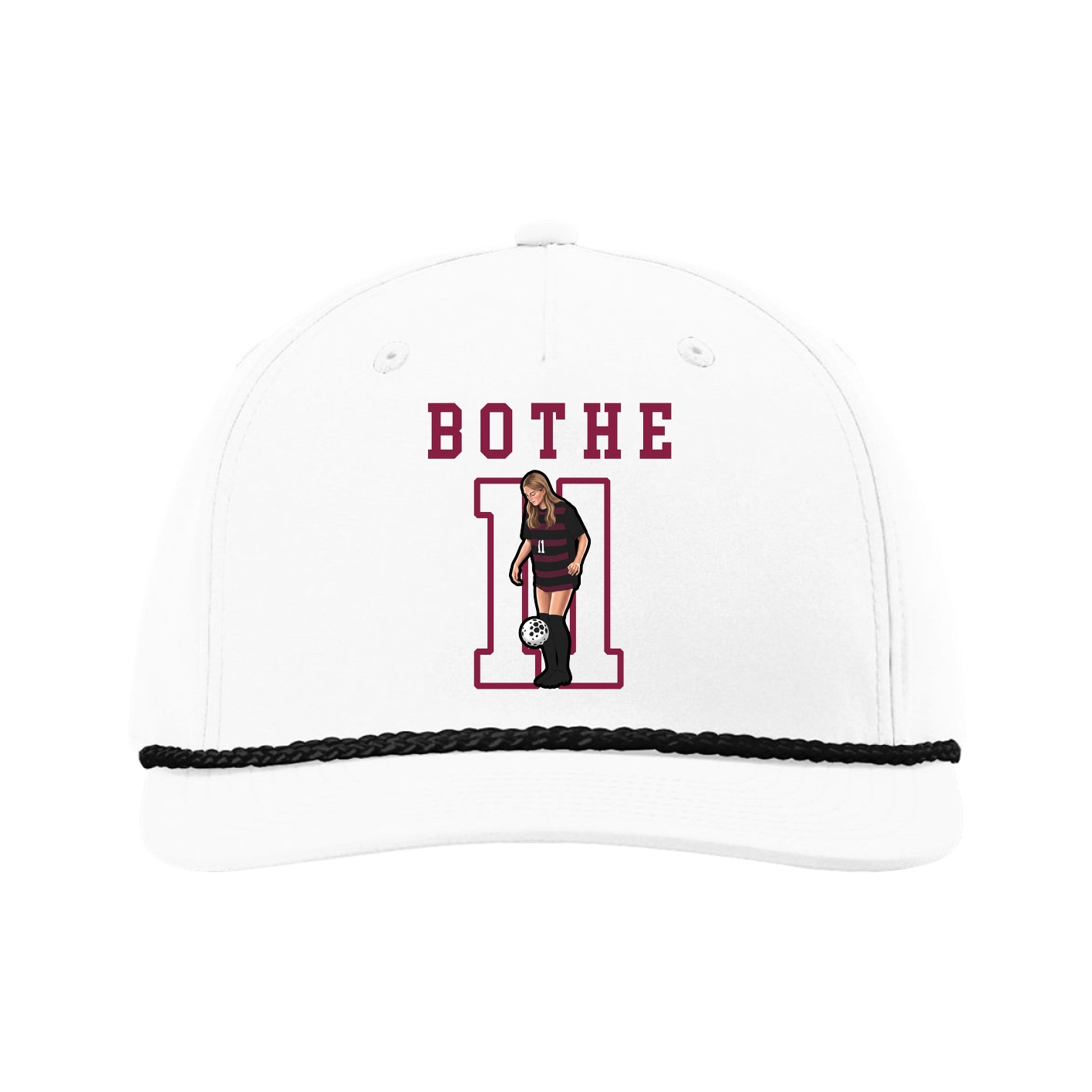 Five-Panel Classic Rope Cap — Shirsey in White