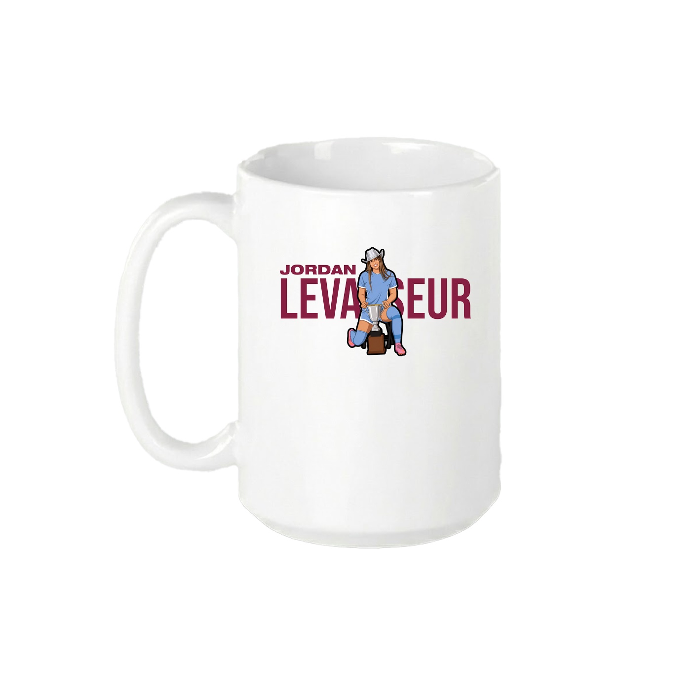 15oz Coffee Mug — Player Name in White