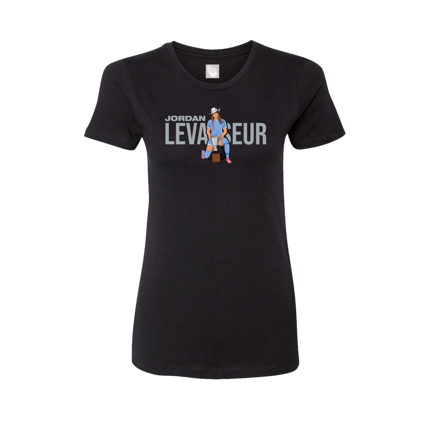 Fitted Women's Tee — Player Name in Black