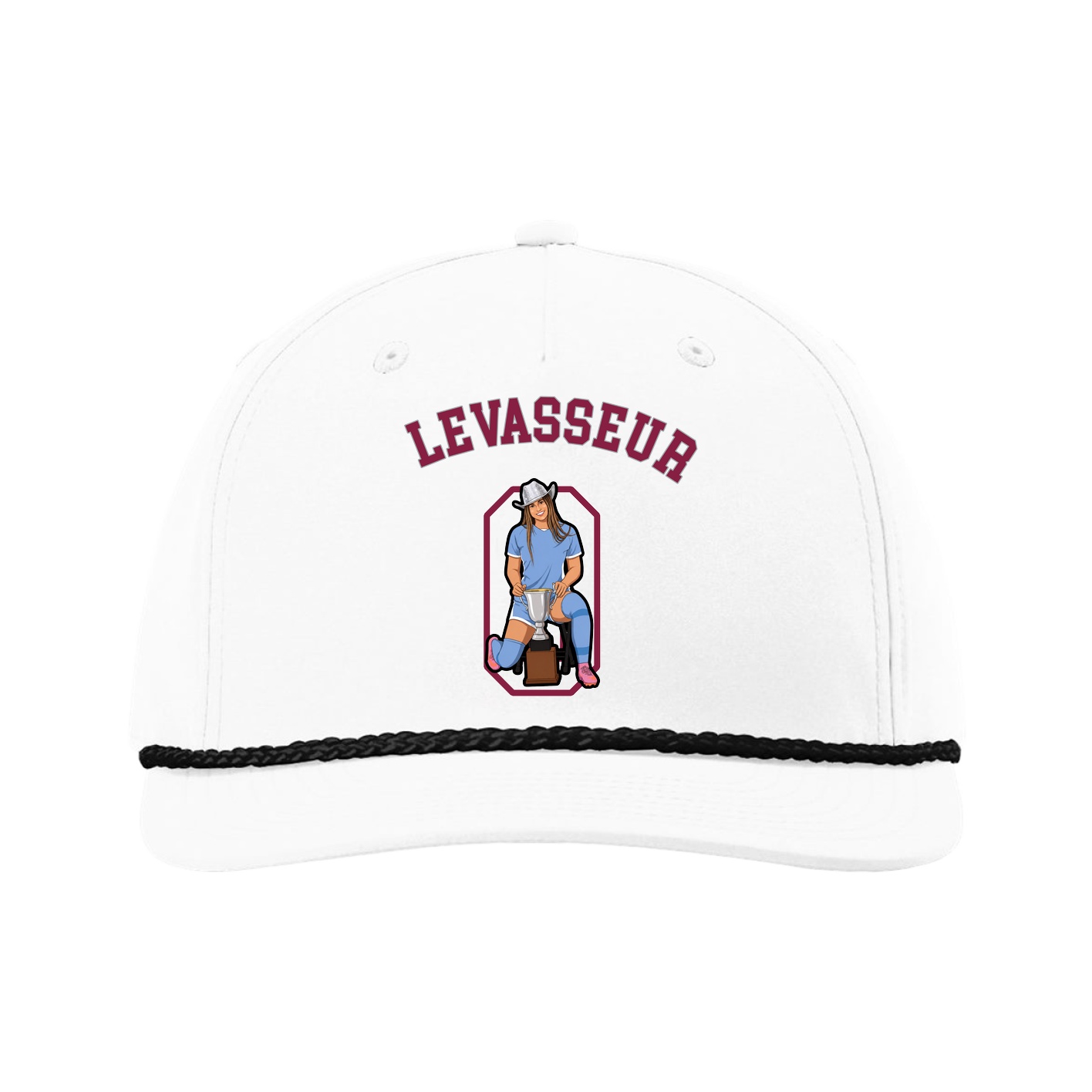 Five-Panel Classic Rope Cap — Shirsey Arch in White