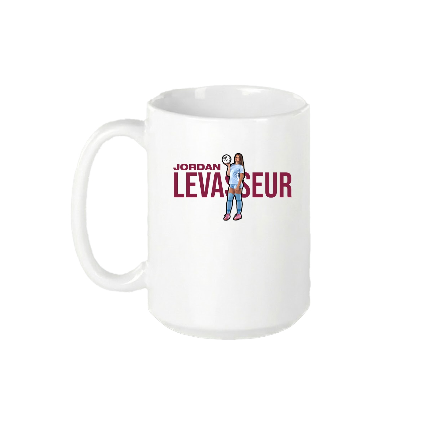 15oz Coffee Mug — Player Name in White
