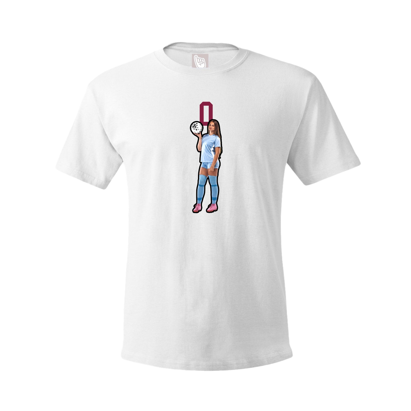 Youth Tee — Number Top in White