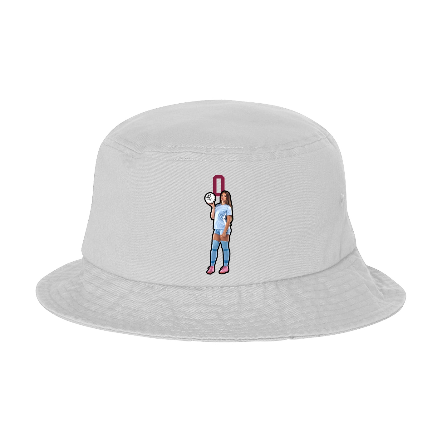 Bucket Cap — Number Top in White