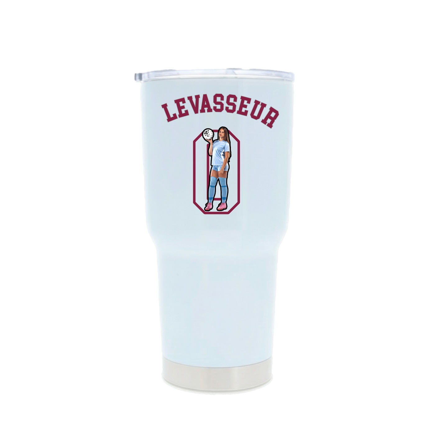 30oz Stainless Steel Tumbler — Shirsey Arch in White