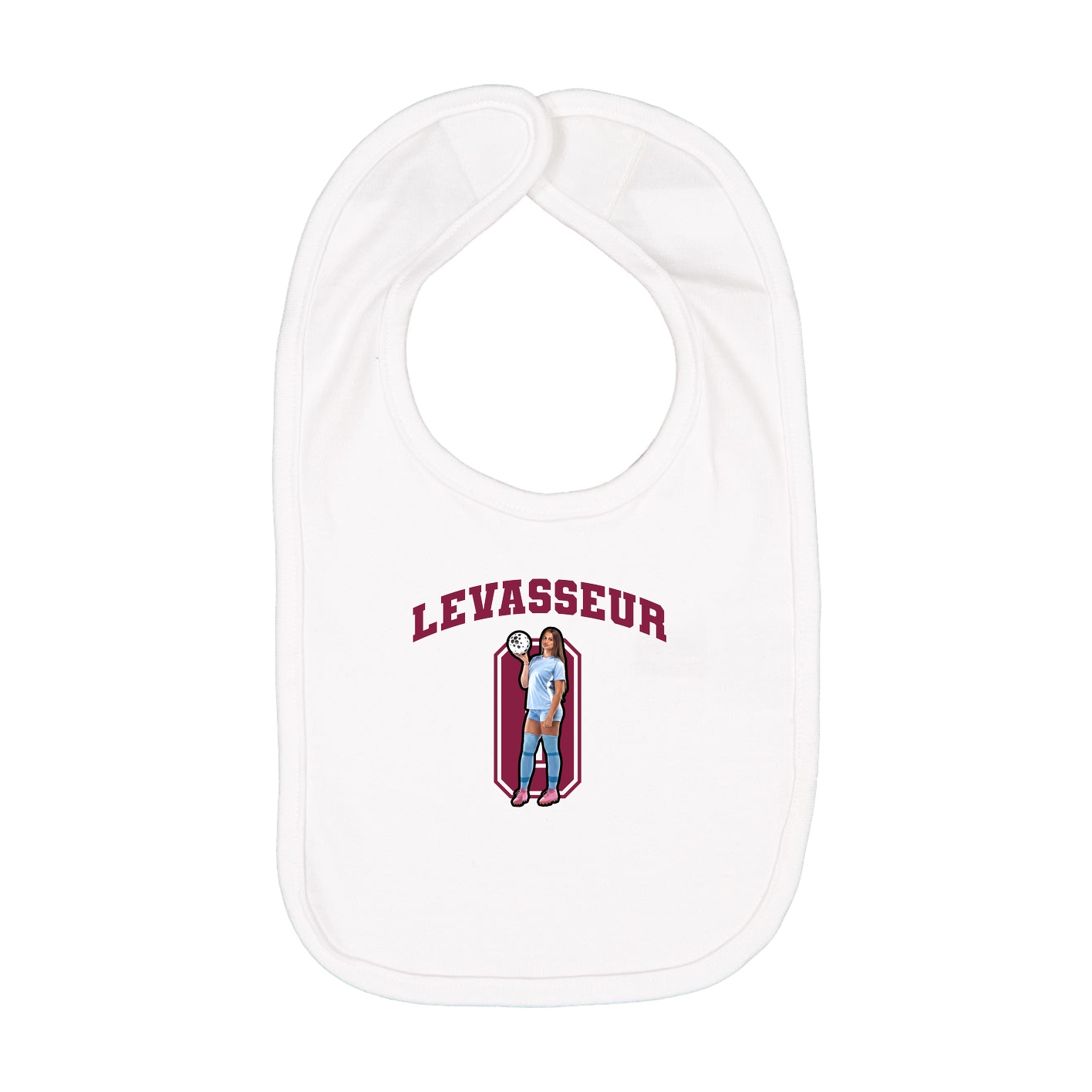 Infant Bib — Number in White