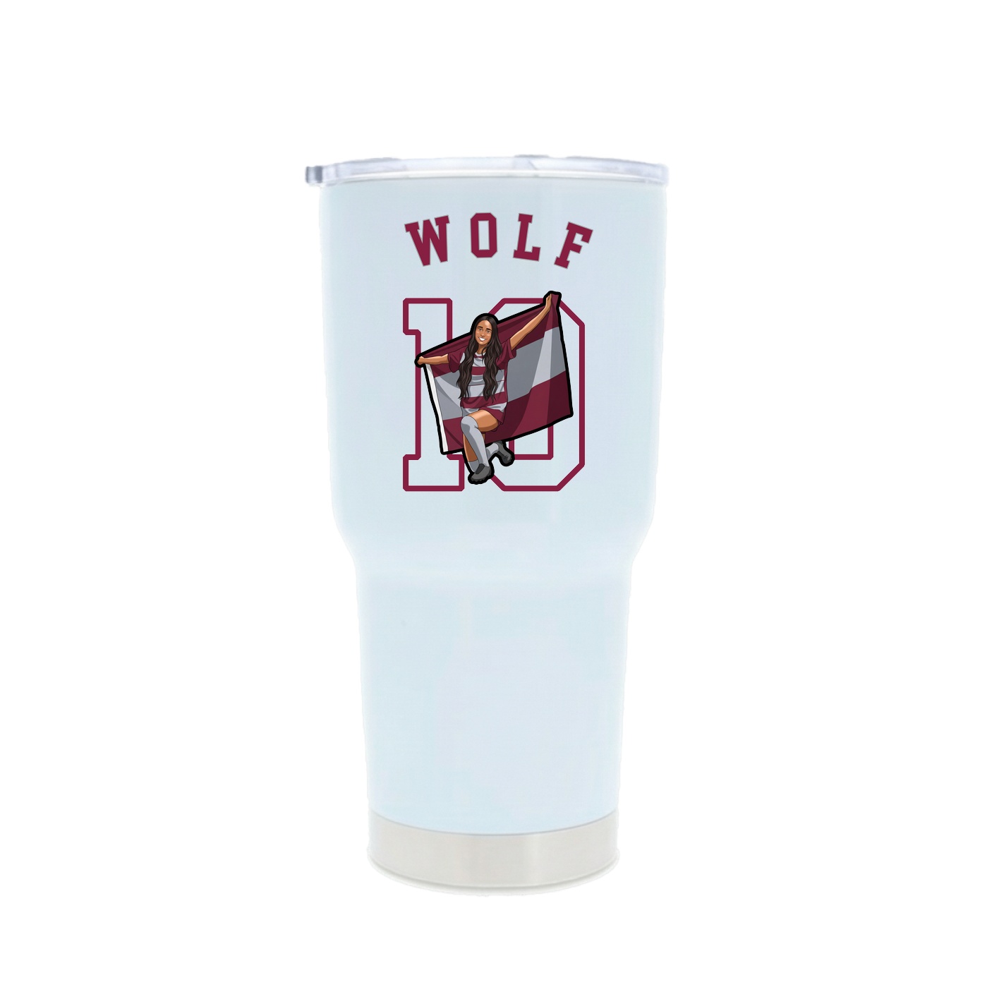 30oz Stainless Steel Tumbler — Shirsey Arch in White