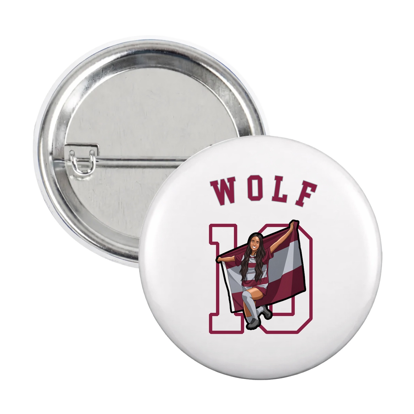 Game Day Button — Shirsey Arch in White