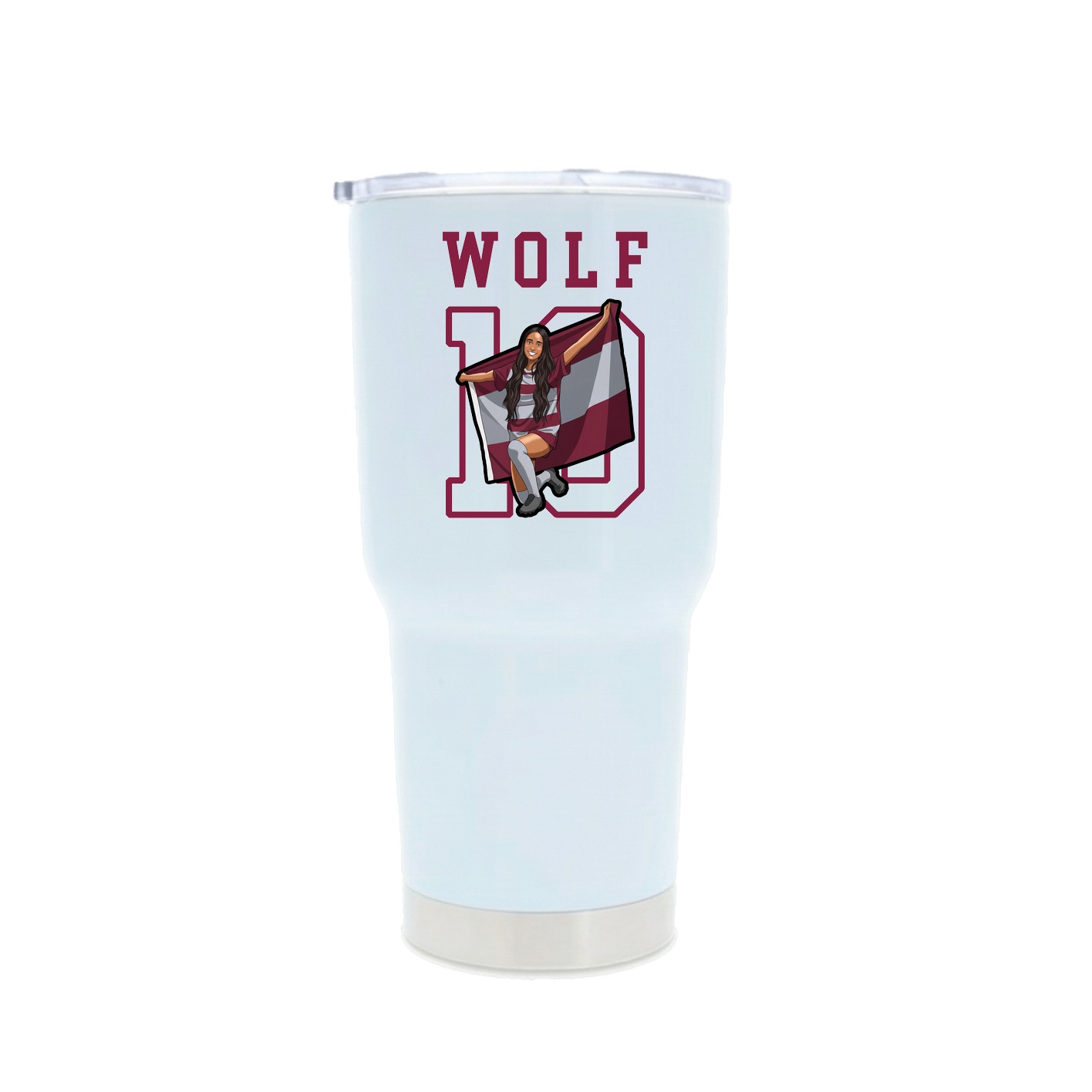 30oz Stainless Steel Tumbler — Shirsey in White