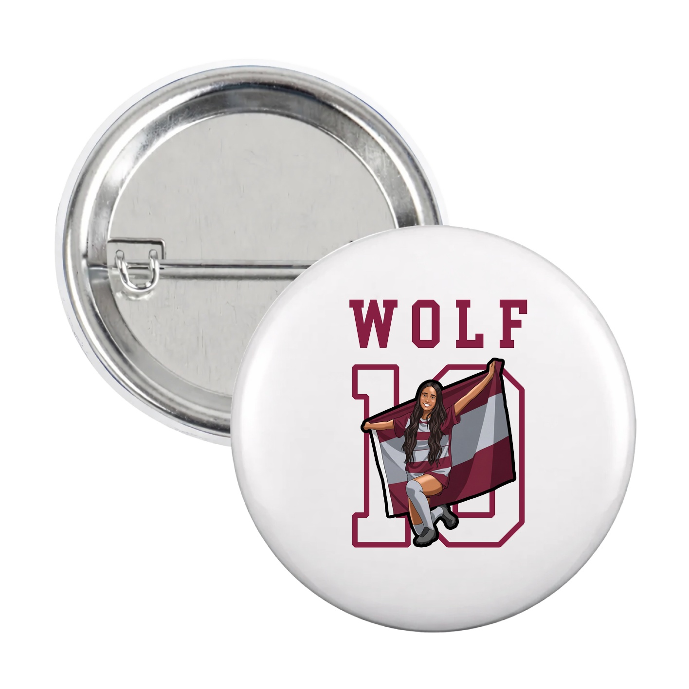 Game Day Button — Shirsey in White
