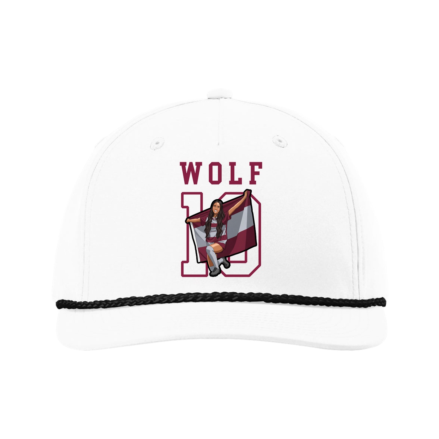 Five-Panel Classic Rope Cap — Shirsey in White