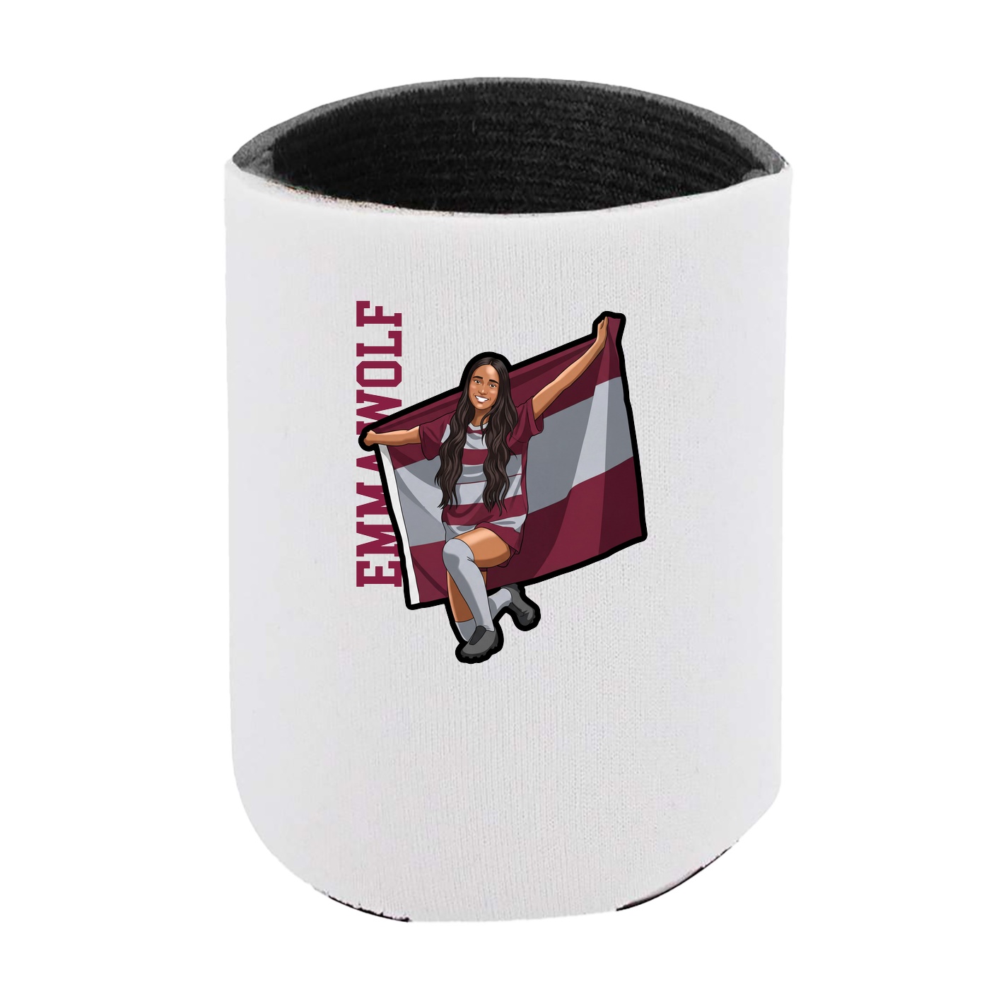 Can Holder — Name Vertical in White