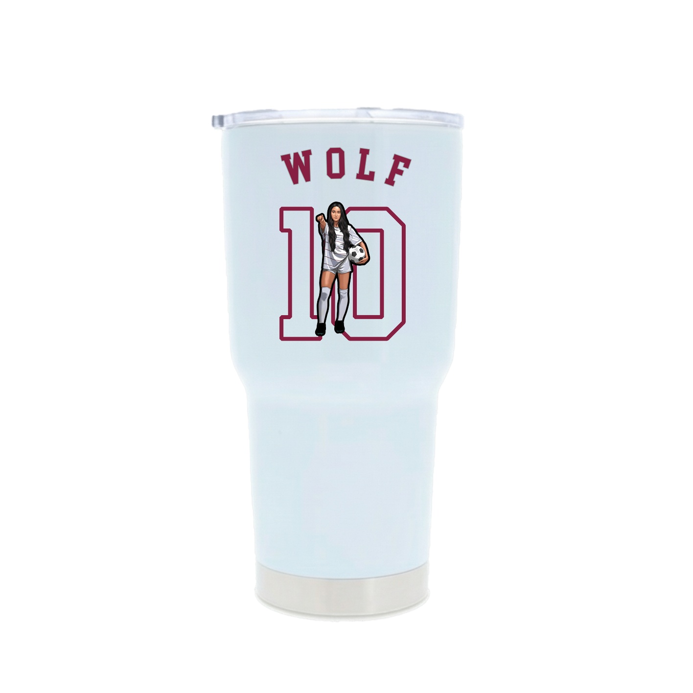 30oz Stainless Steel Tumbler — Shirsey Arch in White