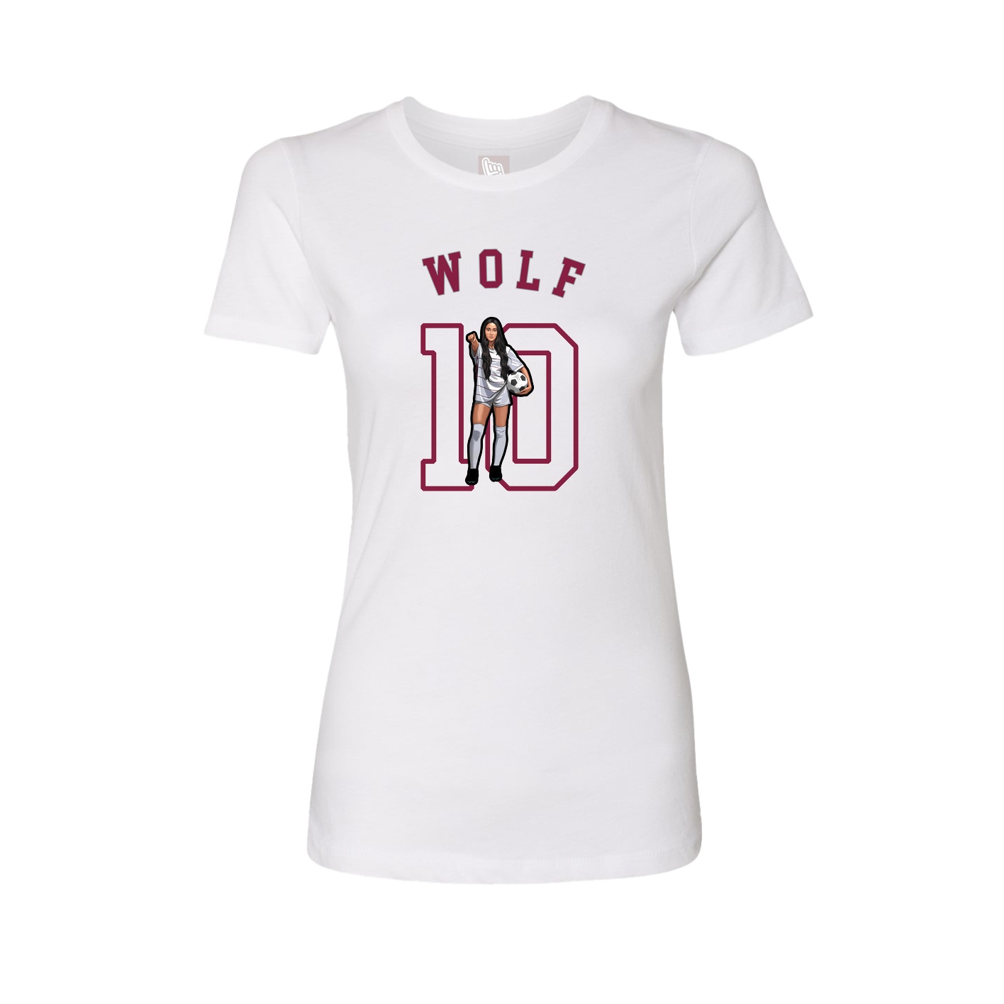 Fitted Women's Tee — Shirsey Arch in White