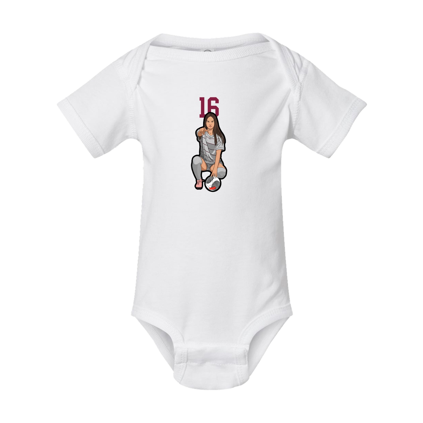 Baby Onesie — Number Top in White