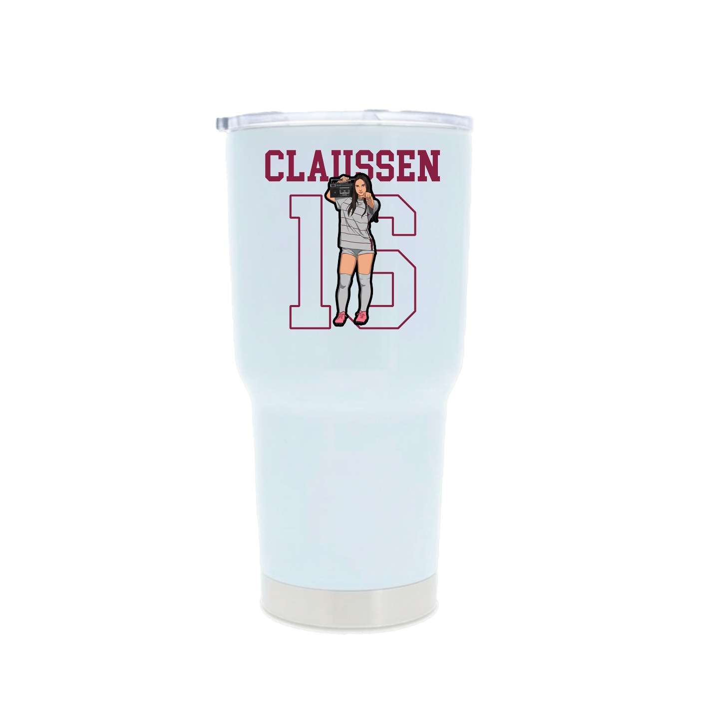 30oz Stainless Steel Tumbler — Shirsey in White