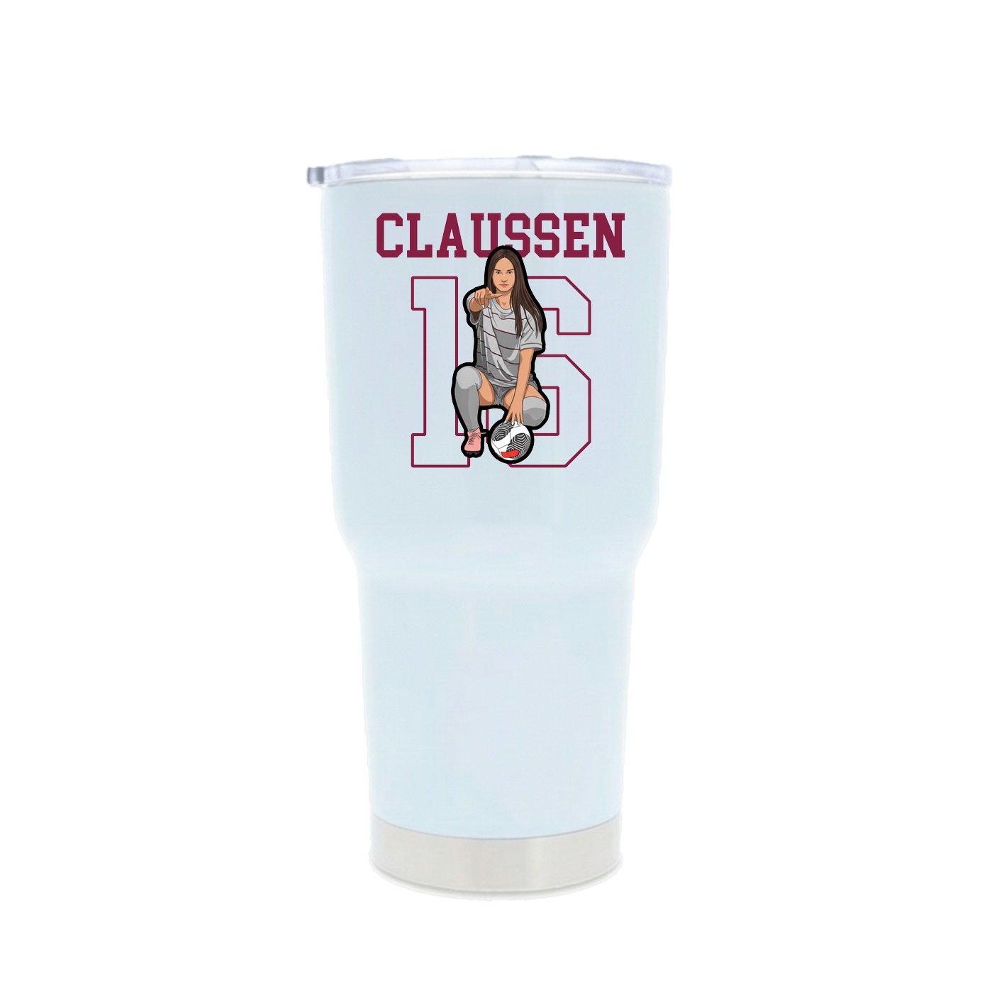 30oz Stainless Steel Tumbler — Shirsey in White