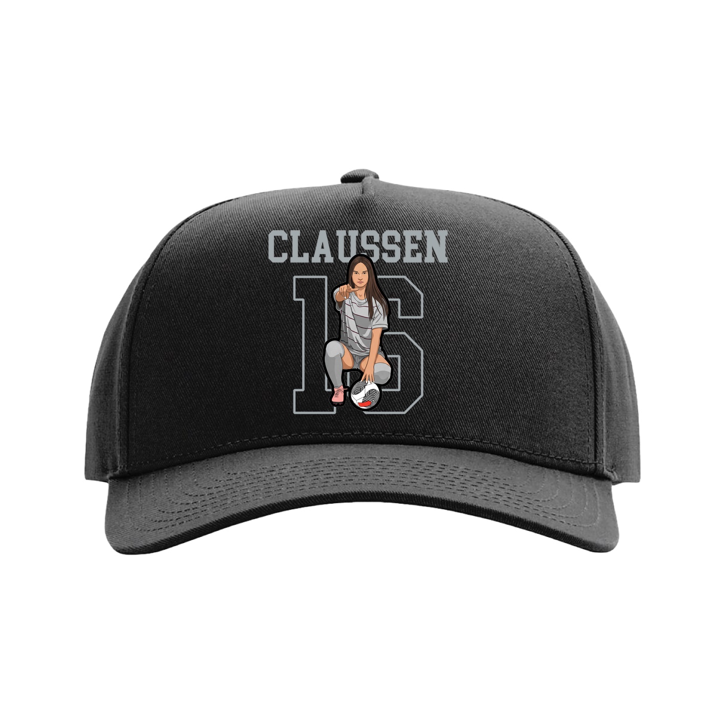 Full Fabric Five-Panel Champ Cap — Shirsey in Black