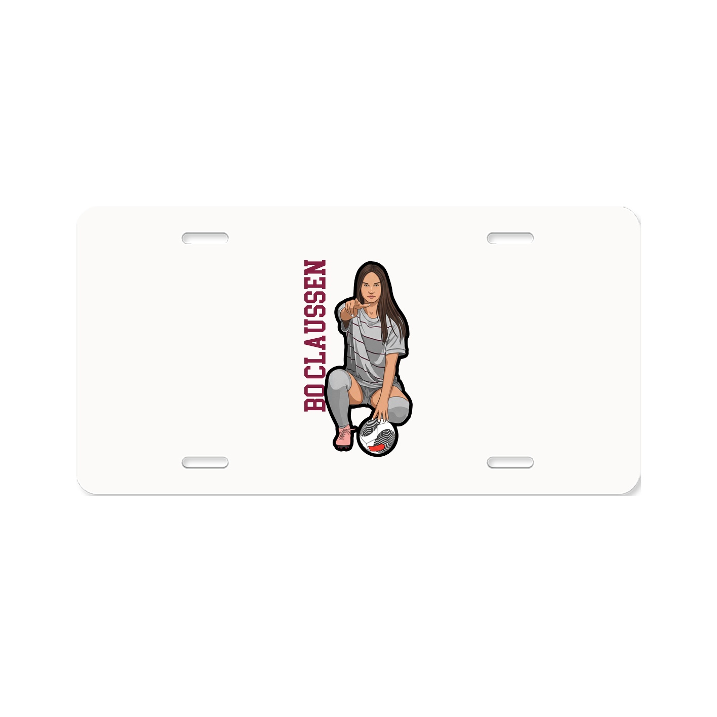 License Plate — Name Vertical in Classic